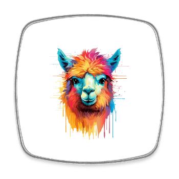 Alpaka Lama für Alpakaliebhaber - Viereckiger Kühlschrankmagnet - Weiß - Vorne