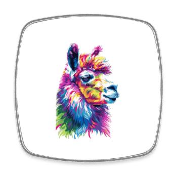 Alpaka Lama für Alpakaliebhaber - Viereckiger Kühlschrankmagnet - Weiß - Vorne