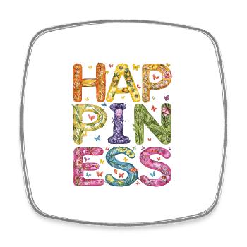 Happiness Frühling Feiern Glück - Viereckiger Kühlschrankmagnet - Weiß - Vorne