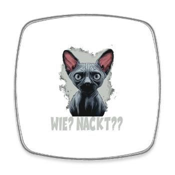 Wie Nackt Nacktkatze - Viereckiger Kühlschrankmagnet - Weiß - Vorne