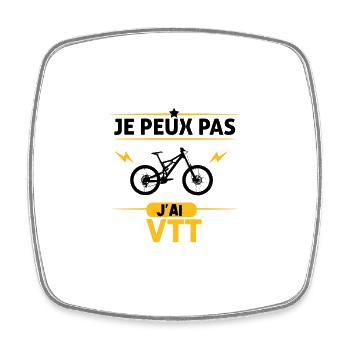 Je Peux Pas J'ai VTT - Magnet carré - blanc - Devant