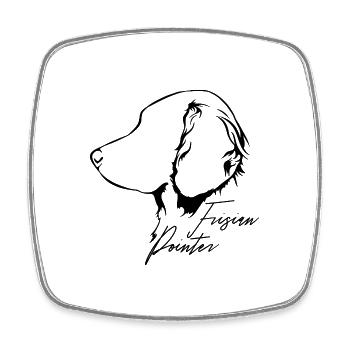 FRISIAN POINTER Profil Chiens Wilsigns - Magnet carré - blanc - Devant
