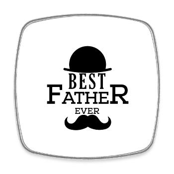 Best father ever - Magnet carré - blanc - Devant