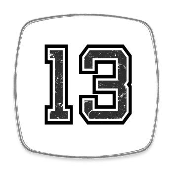 Cooles Geschenk zum 13. Geburtstag von 13 - 13 Jahren - Viereckiger Kühlschrankmagnet - Weiß - Vorne