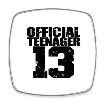 Adolescent officiel 13, cadeau cool 13e anniversaire - Magnet carré - blanc - Devant