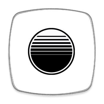 JER Clothing Circle Printing - Square fridge magnet - white - Front