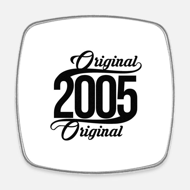 Year 2005 - 18th birthday - Original - Square fridge magnet - white