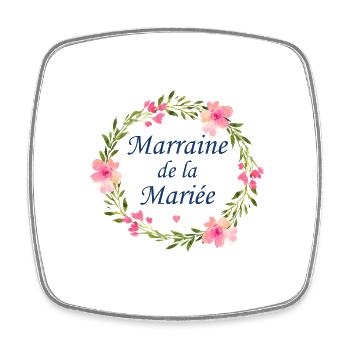 Marraine de la mariée - Magnet carré - blanc - Devant