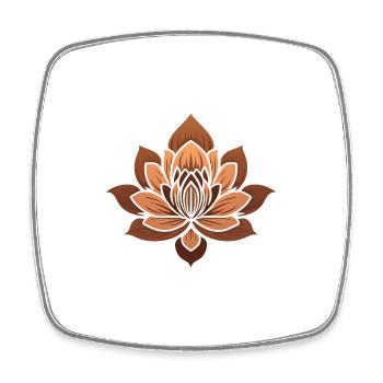 Lotus - Magnet carré - blanc - Devant