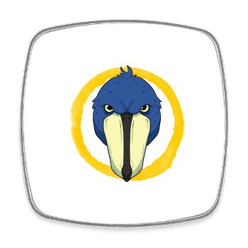 Shoebill Bird Ornithologist Forest I Gift - Square fridge magnet - white - Front