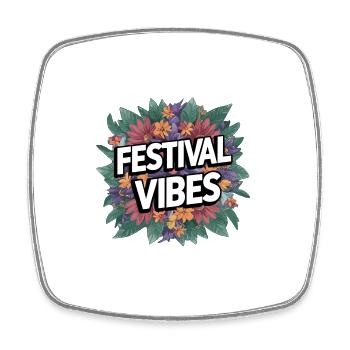 Festival Vibes - Viereckiger Kühlschrankmagnet - Weiß - Vorne