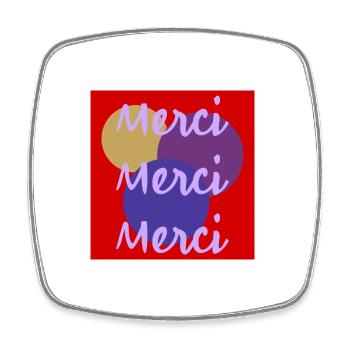 THANK YOU. MISTRESS. MASTER. THANK YOU MISTRESS - Square fridge magnet - white - Front