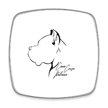 CANE CORSO ITALIANO Profile Dogs Dog Wilsigns - Square fridge magnet - white - Front