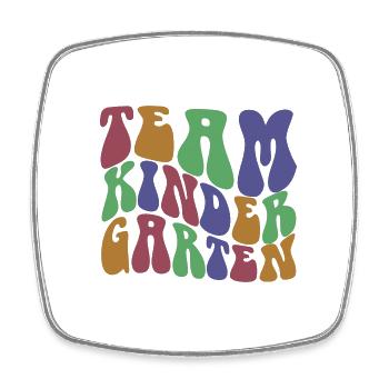 Team Kindergarten Cool Pre-K Lehrer & Schüler Geschenk - Viereckiger Kühlschrankmagnet - Weiß - Vorne