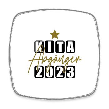Kita Abgänger 2023 - Viereckiger Kühlschrankmagnet - Weiß - Vorne
