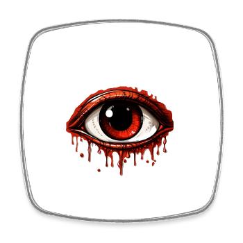 Halloween Auge 2 - Viereckiger Kühlschrankmagnet - Weiß - Vorne