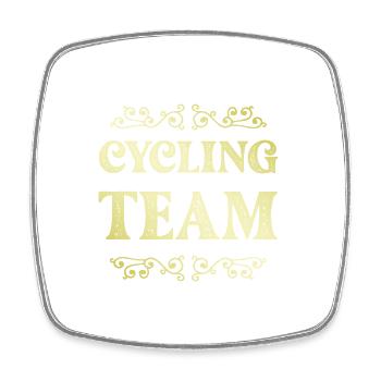 Cycling Team - Square fridge magnet - white - Front