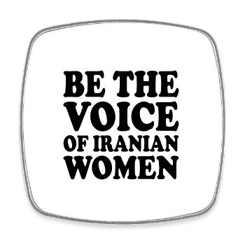 Be the voice of iranian women - Square fridge magnet - white - Front