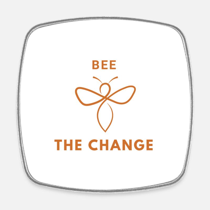 The Change - Viereckiger Kühlschrankmagnet - Weiß