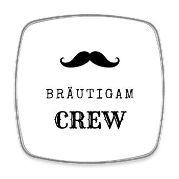 Groom CREW - Magnet carré - blanc - Devant