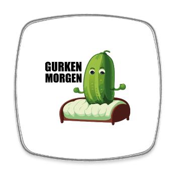 gurken morgen - Viereckiger Kühlschrankmagnet - Weiß - Vorne