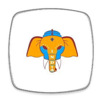 Indien Inder Hindu Stolz Flagge Land I Geschenk - Viereckiger Kühlschrankmagnet - Weiß - Vorne