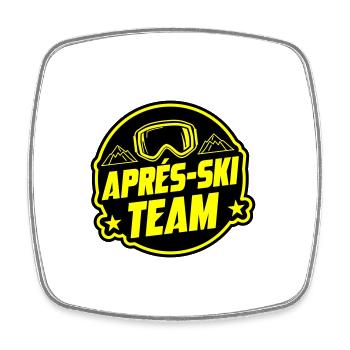 Apres Ski Party Team Spruch - Viereckiger Kühlschrankmagnet - Weiß - Vorne