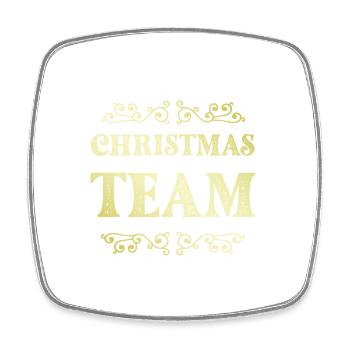 Christmas Team - Square fridge magnet - white - Front