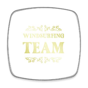Windsurfing Team - Viereckiger Kühlschrankmagnet - Weiß - Vorne