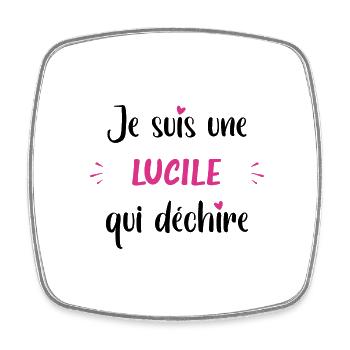 Je suis une lucile qui déchire - Magnet carré - blanc - Devant