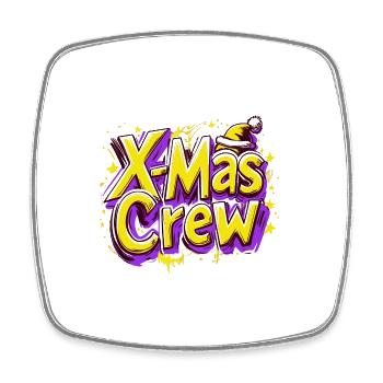 Équipage de Noël - Magnet carré - blanc - Devant