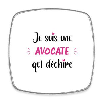 Je suis une avocate qui déchire - Magnet carré - blanc - Devant