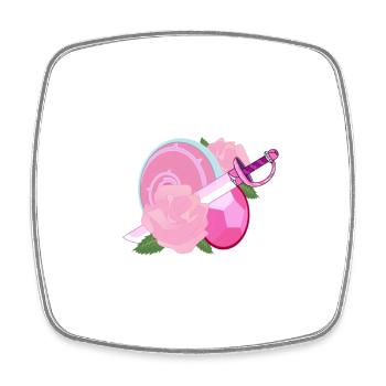 Pink Quartz Rebellion Symbol - Magnet carré - blanc - Devant