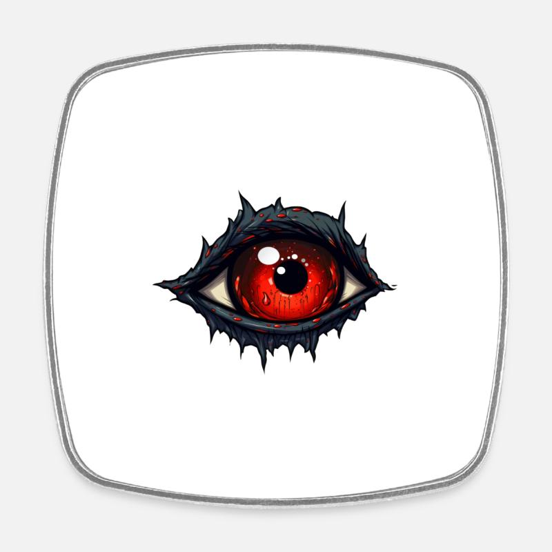 Oeil d’Halloween 3 - Magnet carré - blanc