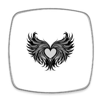 Heart Wings Love - Square fridge magnet - white - Front