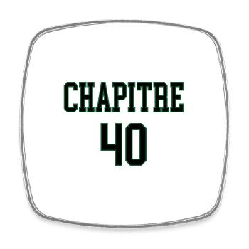 Chapitre 40 anniversaire humour livres - Magnet carré - blanc - Devant