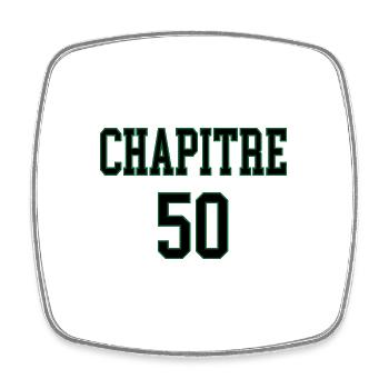Chapitre 50 idée cadeau anniversaire humour - Magnet carré - blanc - Devant