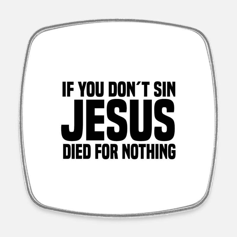 Atheism - Square fridge magnet - white