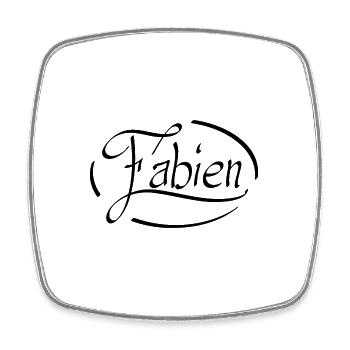 Fabian - Square fridge magnet - white - Front