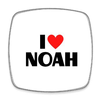 J’aime Noah Red Heart Love Fan Gift - Magnet carré - blanc - Devant