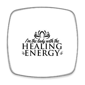 Reiki Master - Square fridge magnet - white - Front