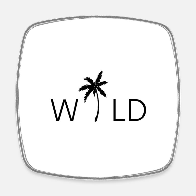 Wild - Square fridge magnet - white