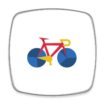 Rennrad Kunst Fahrrad Abstrakt - Viereckiger Kühlschrankmagnet - Weiß - Vorne