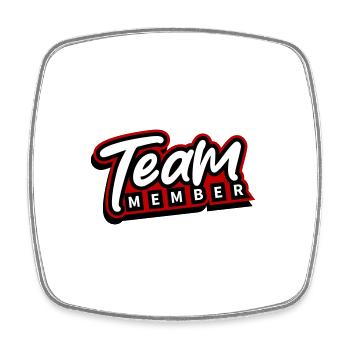 Team Member - Square fridge magnet - white - Front