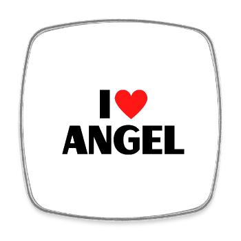 J’aime Angel Red Heart Love Fan Gift - Magnet carré - blanc - Devant