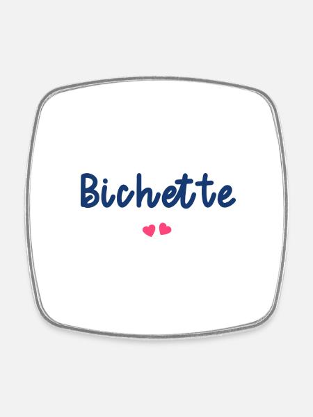bichette - Magnet carré - blanc