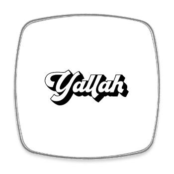 Yallah Arabisch | Yallah Habibis Araber Geschenke - Viereckiger Kühlschrankmagnet - Weiß - Vorne