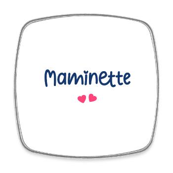 Maminette - Magnet carré - blanc - Devant