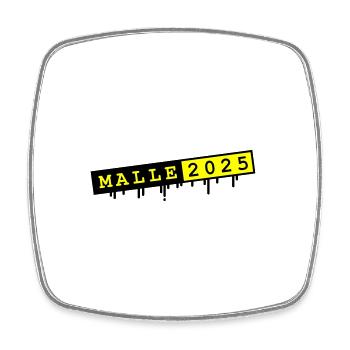 Malle 2025 - Square fridge magnet - white - Front