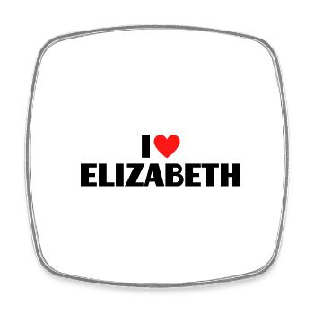 I Love Elizabeth Heart Graphic Name Gift - Square fridge magnet - white - Front
